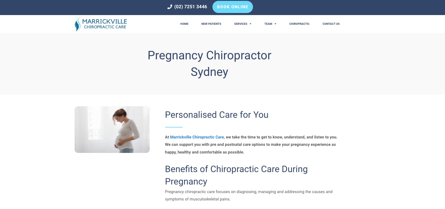 service condition chiropractic keyword