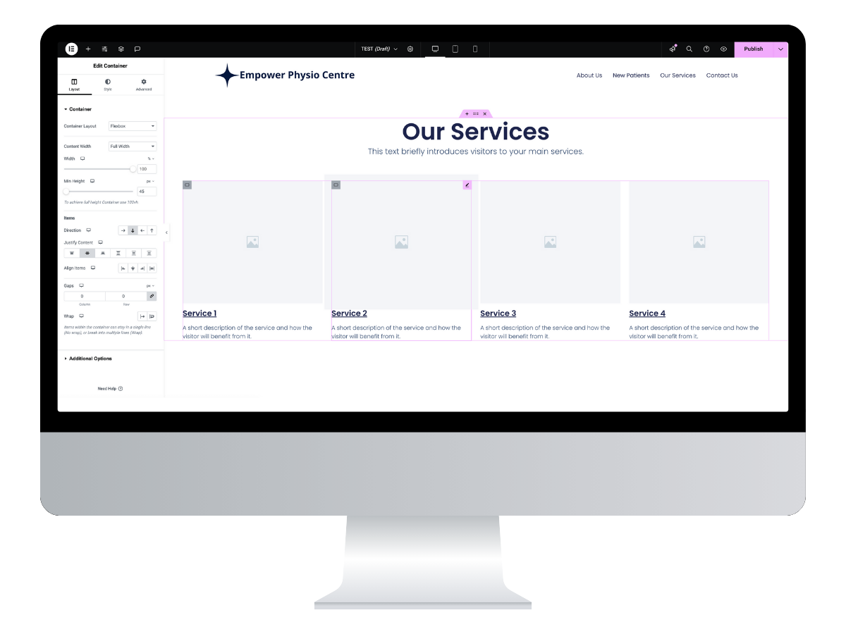 Elementor drag and drop editor Elementor drag and drop editor