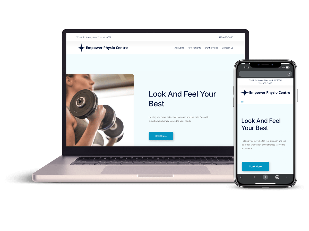 physio website design mockup physiotherapy website design mockup