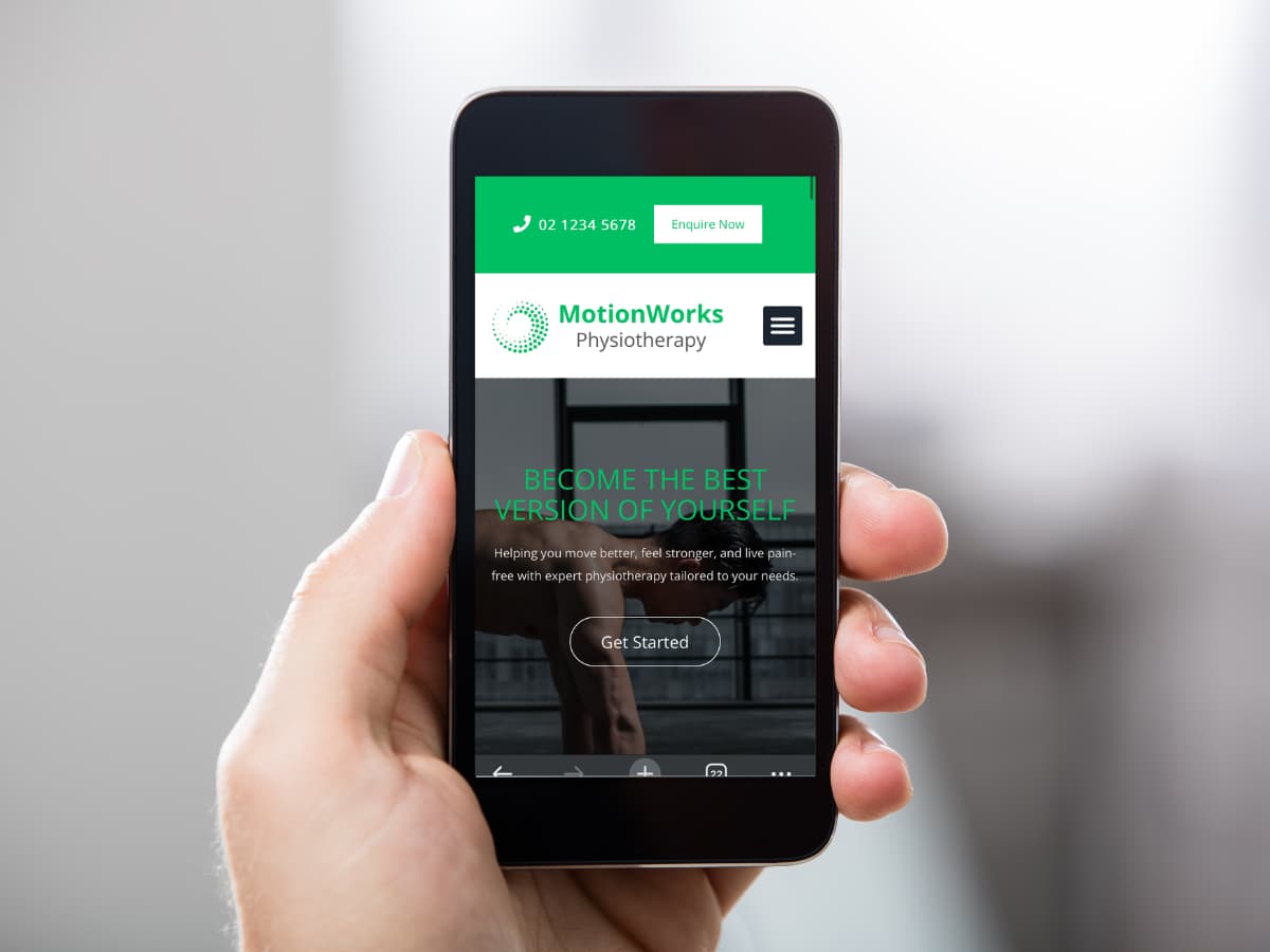 physio website mockup mobile physio website mockup mobile