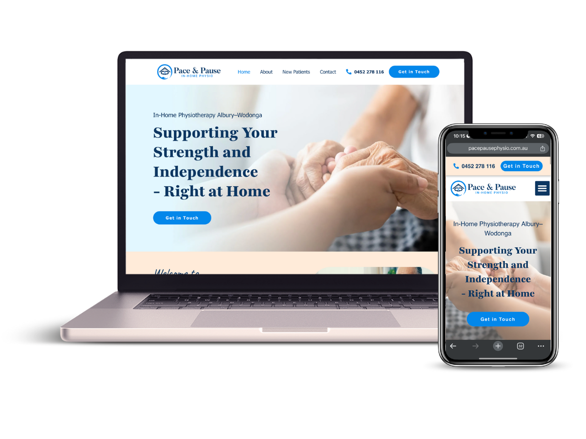 Pace and Pause Physio website example Pace and Pause Physio website example